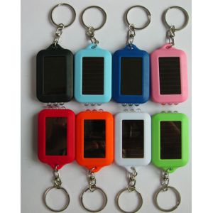 Buy cheap Customized Colorful Solar Key Ring Three Led Light Solar Power Keychain from wholesalers