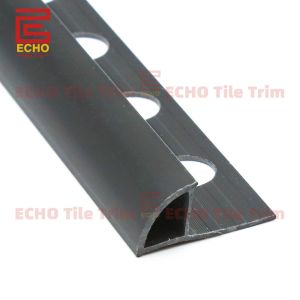 Buy cheap 12mm Black PVC Round External Edge Tile Trim Bullnose Tile Edging from wholesalers