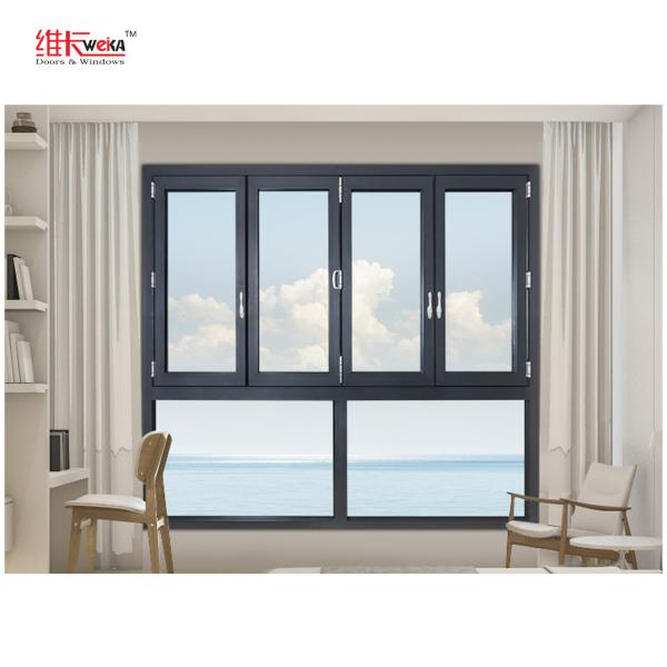 Buy cheap Tempered Glass Bay Folding Window Doors Anodized Finished from wholesalers