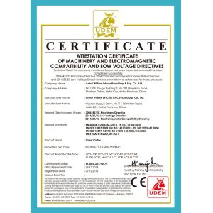 Anhui William CNC Technology Co., Ltd Certifications