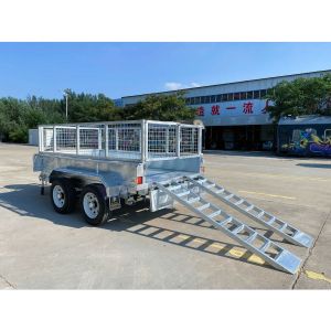 Buy cheap 10x6 Hydraulic Tipper Trailers Durable Galvanized Cage Trailer Compact from wholesalers