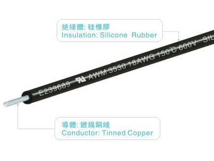 Quality 10AWG FT2 Black Silicone Rubber Wires Tinned Copper Conductor UL3530 For Home Appliance for sale