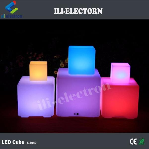 PE plastic color changing illuminated Solid LED Glow Cubes