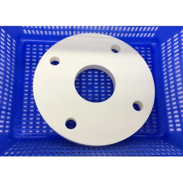 Quality Insulating Round Circular Ceramic Plate / Ceramic Disc  with Thread Hole for sale