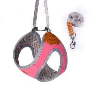 Buy cheap Amazon New Explosion-Proof Flush Teal Dog Harness Dog Pet Traction Rope Solid Color Reflective Vest Cat Chest Strap from wholesalers