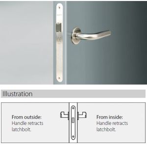 SS Mortice Door Lock 72mm Center , Cylindrical Door Lock for Frequent
