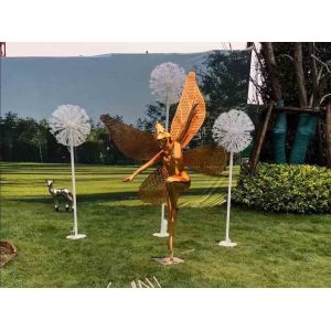SS Lawn Garden Sculptures And Statues Modern Golden Varnished