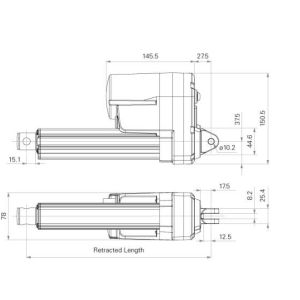Buy cheap 25~1000mm Heavy Duty Industrial Electric Linear Actuator DC Linear Motor  IP69K from wholesalers