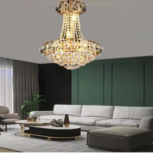 China Luxurious Raindrop Led Modern Pendant Light AC265V Led Crystal Chandelier on sale