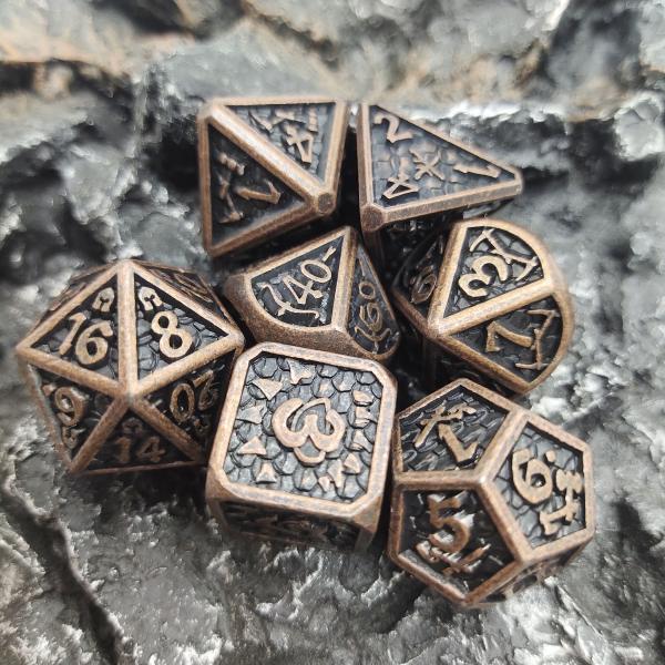 Buy cheap Heavy Metal Dice Sets Wear Resistant Handcrafted Polyhedral Dice Set from wholesalers
