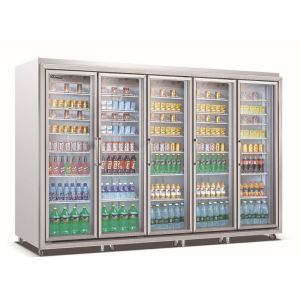 Buy cheap Supermarket 5 Door Refrigerators Freezer / Fridge / Chiller upright display refrigerators from wholesalers