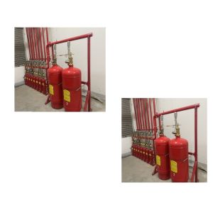 Buy cheap 120L Gas Fire Extinguishing System Red Fm200 Automatic Fire Extinguisher from wholesalers