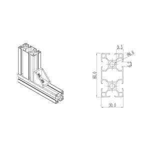 Buy cheap 30*60mm Custom Aluminium Profile Industrial Aluminium Alloy Extrusion Profile from wholesalers