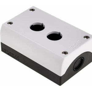 Buy cheap Eaton Grey Plastic M22 Push Button Enclosure - 2 Hole 22mm Diameter from wholesalers
