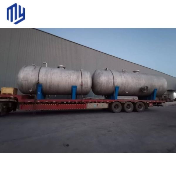 Quality Stainless Steel Horizontal Air Receiver Drum for Liquid Storage Corrosion Resistant for sale