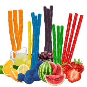 Buy cheap Fruity Flavored Sour Patch Candy Custom Strawberry Sour Straws Jam Filled Twist product