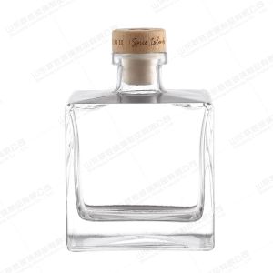 Buy cheap Hot Stamping 500ml Clear Square Shape Wine Glass Bottle for Vodka Brandy Whisky Rum Tequila from wholesalers