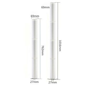 40 Inch 5 Micron Pleated Polypropylene Food And Beverage Water Purification