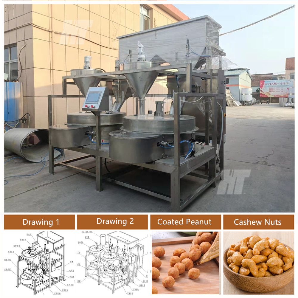 Buy cheap SUS304 Automatic Peanut Coating Machine High Productivity Nut Coating Equipment product