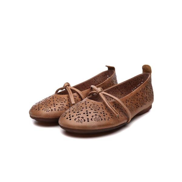 S371 Factory Direct Sale Retro Sweet Bow Women'S Shoes 2020 New Hollow Cool Soft