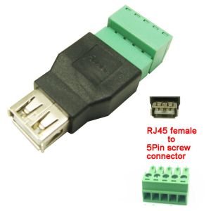 Buy cheap USB Male or Female Jack  to 5 Pin Screw Terminal Blocks Connector Adapter from wholesalers
