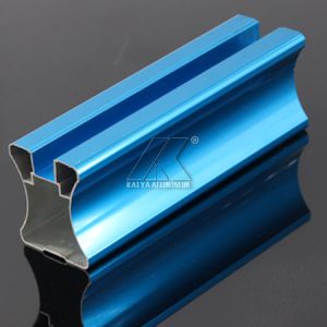Buy cheap Anodized Blue Bright Alloy Wardrobe Material Aluminum Extrusted Profile from wholesalers