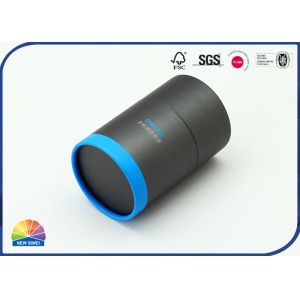Buy cheap Black 157gsm Coated Paper Tube Containers Concise 4c Print from wholesalers
