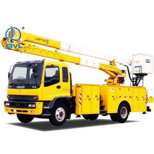 Buy cheap 150hp Aerial Work Truck 17m Telescopic Foldable Aero Vehicle Boom Lifter Wheeled Elevator from wholesalers