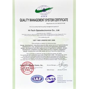 Hi-Tech Optoelectronics Co., Ltd Certifications