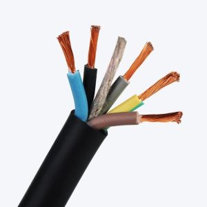 Durable H07RN-F Rubber Flexible Cable CPE Jacket Single Core To 5 Core Rubber