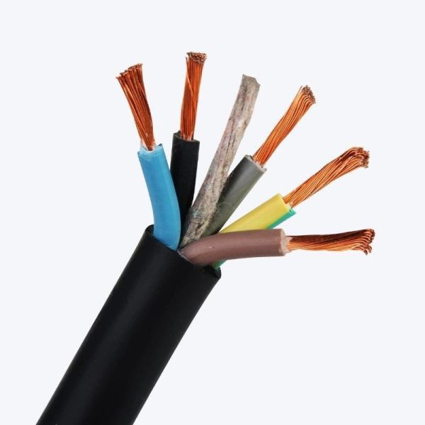 Durable H07RN-F Rubber Flexible Cable CPE Jacket Single Core To 5 Core Rubber