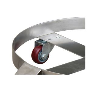SD55D Drum Dolly high–polished bright zinc finish for corrosion resistance