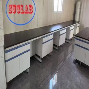 Buy cheap Chemical Resistant Chemistry Lab Workbench Wood Lab Casework With Multiple Cabinets from wholesalers