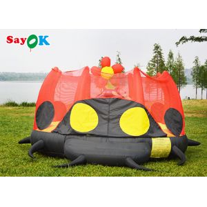 Waterproof Inflatable Bounce House Children Bouncer Cartoon Ladybug Jumping Bed
