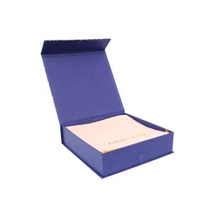 Buy cheap Luxury Recycled Cardboard Gift Boxes Chinese Blue Hot Stamping Printing from wholesalers