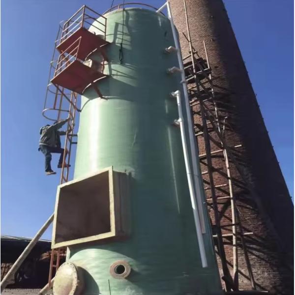 Buy cheap Spray Desulfurization Tower Wet Spraying Purification FRP Tower Gas Scrubber from wholesalers