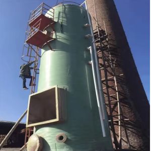 Buy cheap Spray Desulfurization Tower Wet Spraying Purification FRP Tower Gas Scrubber from wholesalers