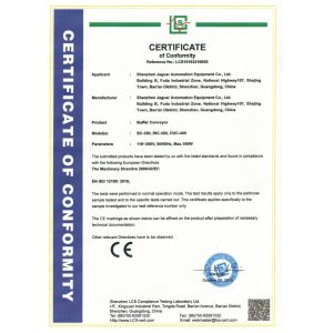 Shenzhen Jaguar Automation Equipment Co., Ltd Certifications