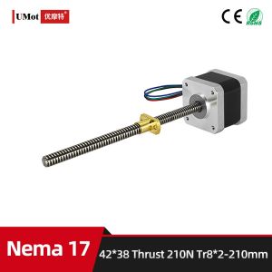 Buy cheap 2-Phase Nema 17 Linear Stepper Motor with 1A/1A/1.68A/1.5A Current and Customized Screw from wholesalers