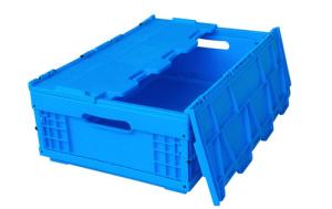 Buy cheap Attached Lid Collapsible Handheld Plastic  Containers &  Standard Folding Crates, Collapsible Crates, Ergonomi from wholesalers