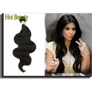Buy cheap Natural Black Virgin Human Hair Extensions Not Frizzy For Peruvian 22 Inch from wholesalers