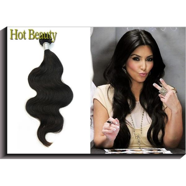 Quality Natural Black Virgin Human Hair Extensions Not Frizzy For Peruvian 22 Inch for sale