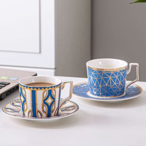 Buy cheap Reusable Floral Decal Design Porcelain Cup And Saucer Set Ceramic Turkish Coffee Tea Cup from wholesalers