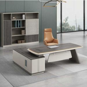 Buy cheap PAINT BAKING PROCESSWOOD GRAINHINCLINED TABLE EDGE Executive Desk for Modern Office from wholesalers