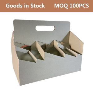 Buy cheap Goods in Stock Wholeasale Cheap Customized Printed Corrugated Paper 6 Coffee Cup Holder with Handle MOQ 100PCS from wholesalers