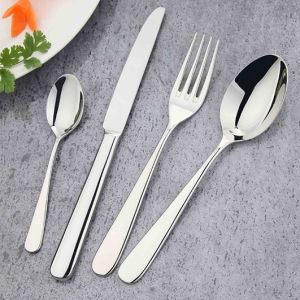 Buy cheap Mirror Polish With Hand Polish Silver Color Cutlery Set Stainless Steel Silveware Set from wholesalers