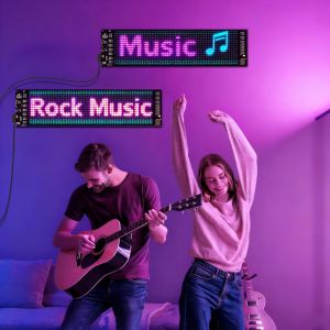 Buy cheap Scrolling Huge Bright Advertising LED Signs, 13.7''x3.93'' Flexible Custom USB 5V Bluetooth APP Control Text Pattern Animation Programmble LED Sign for Car Store Home Office Bar Hotel and school from wholesalers