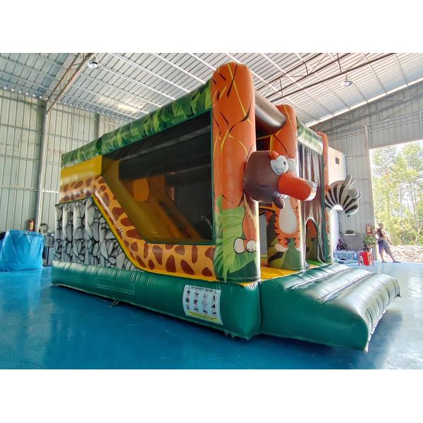 Customized Popular Inflatable Castle Animals Figures Inflatable Bouncer House With Dry Slide Jumping House For Event