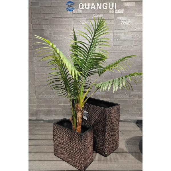 Tall Narrow Rectangular Fiber Clay Flower Pot Stylish Modern Durable Planter for Indoor/Outdoor Greenery Big for Floor Hanging