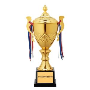 Buy cheap Customized Metal Trophy Cup 32cm Hight Tear Resistant from wholesalers
